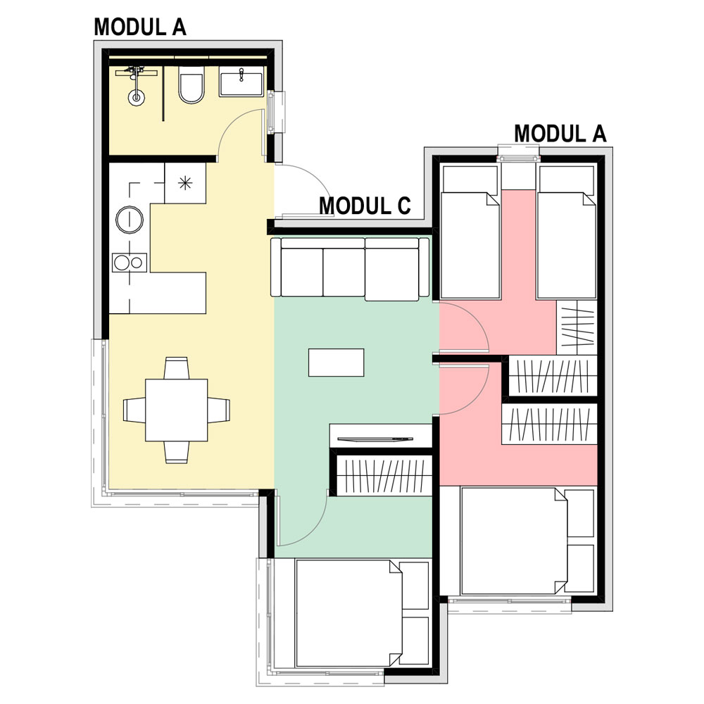 Mobile modular house C